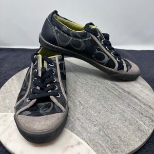 Coach Barrett Black Grey Signature C Monogram Low Top Sneakers Women 8M